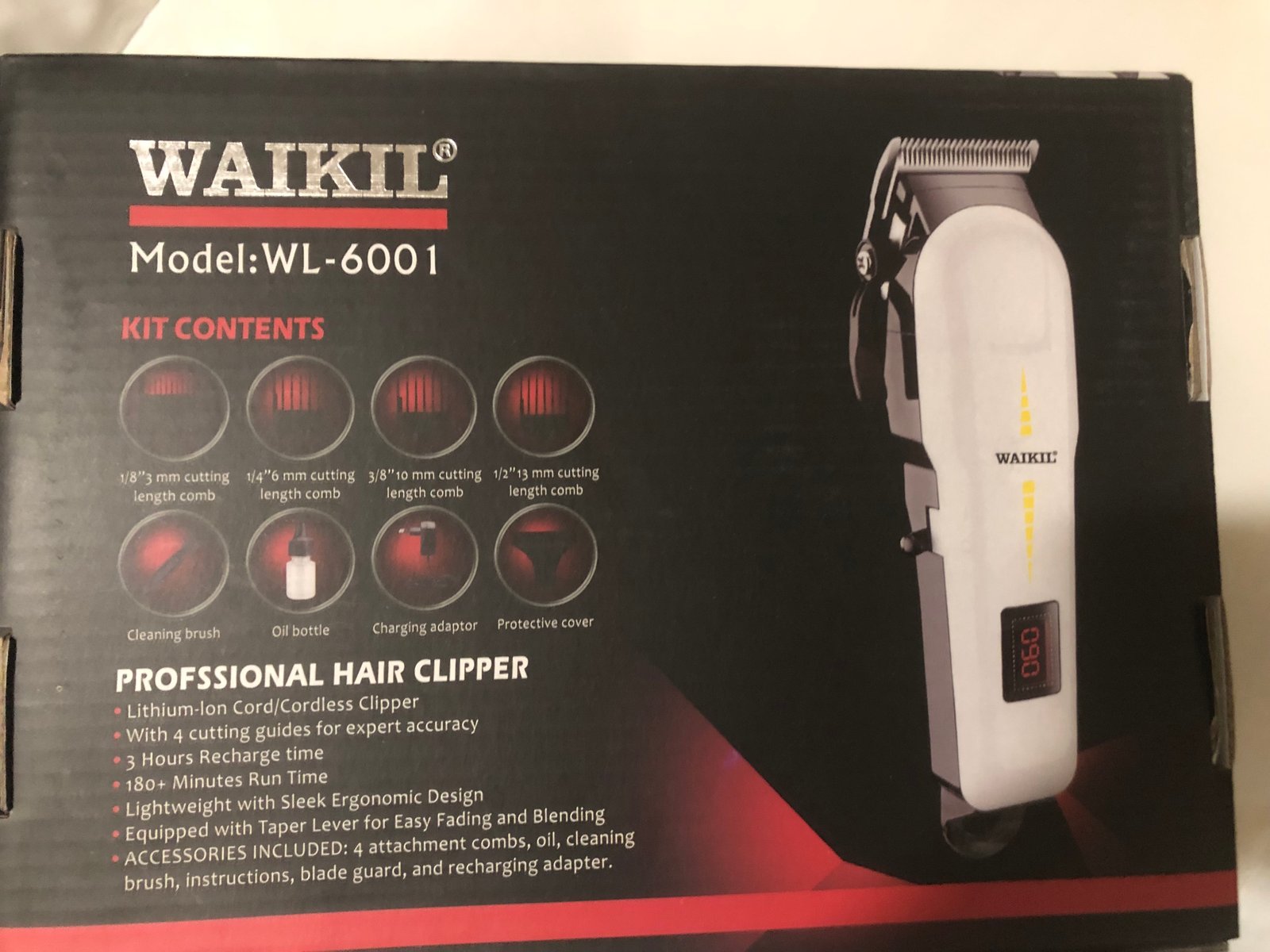 ماكينة حلاقة الشعر اللاسلكية القابلة لإعادة الشحن